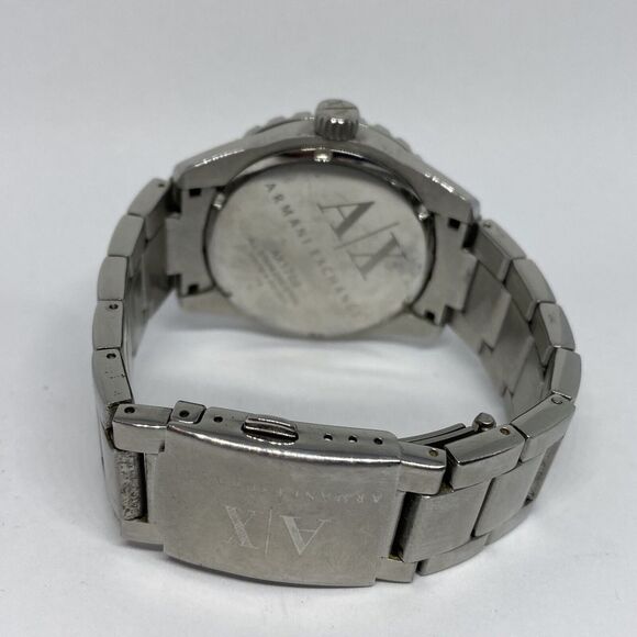 Armani Exchange AR-1709 Men Stainless Steel Analog Black Dial Quartz Watch JK231 - Picture 10 of 12